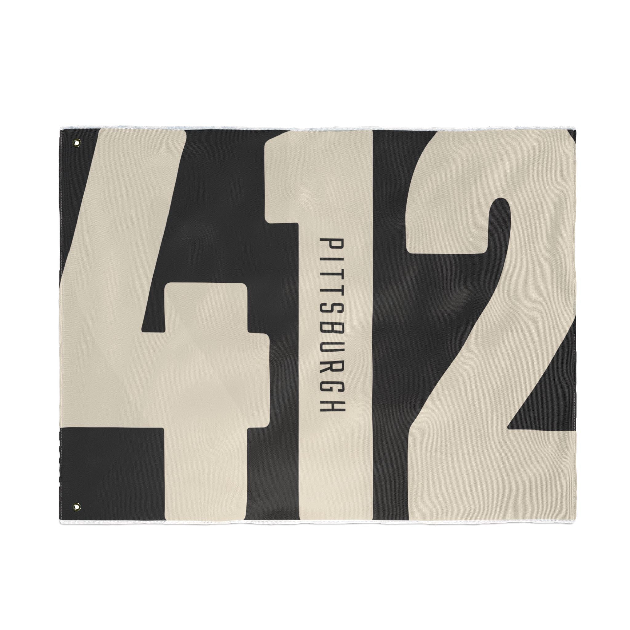 412 Vintage Pittsburgh - Double Sided Flag - Image 3