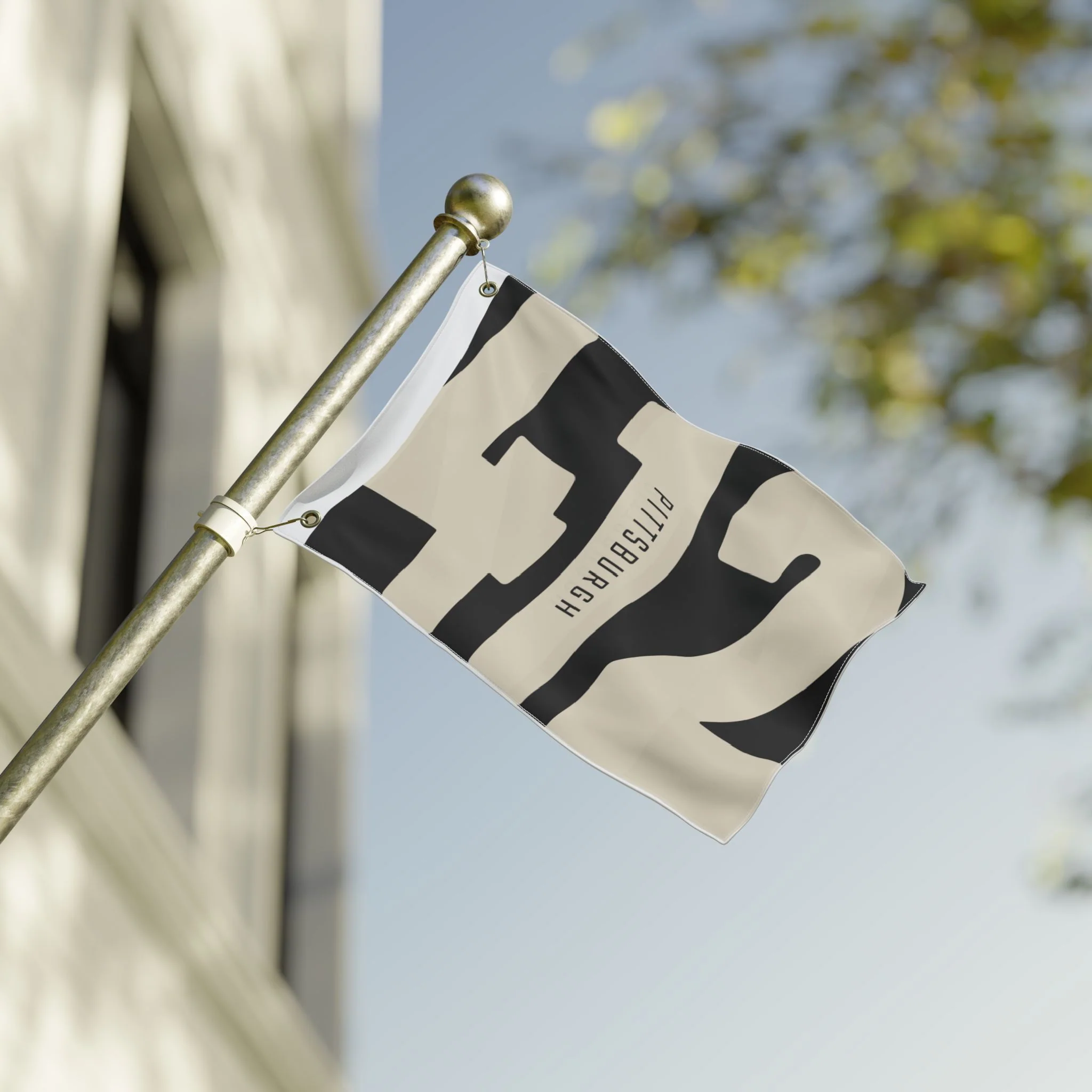 412 Vintage Pittsburgh - Double Sided Flag - Image 7