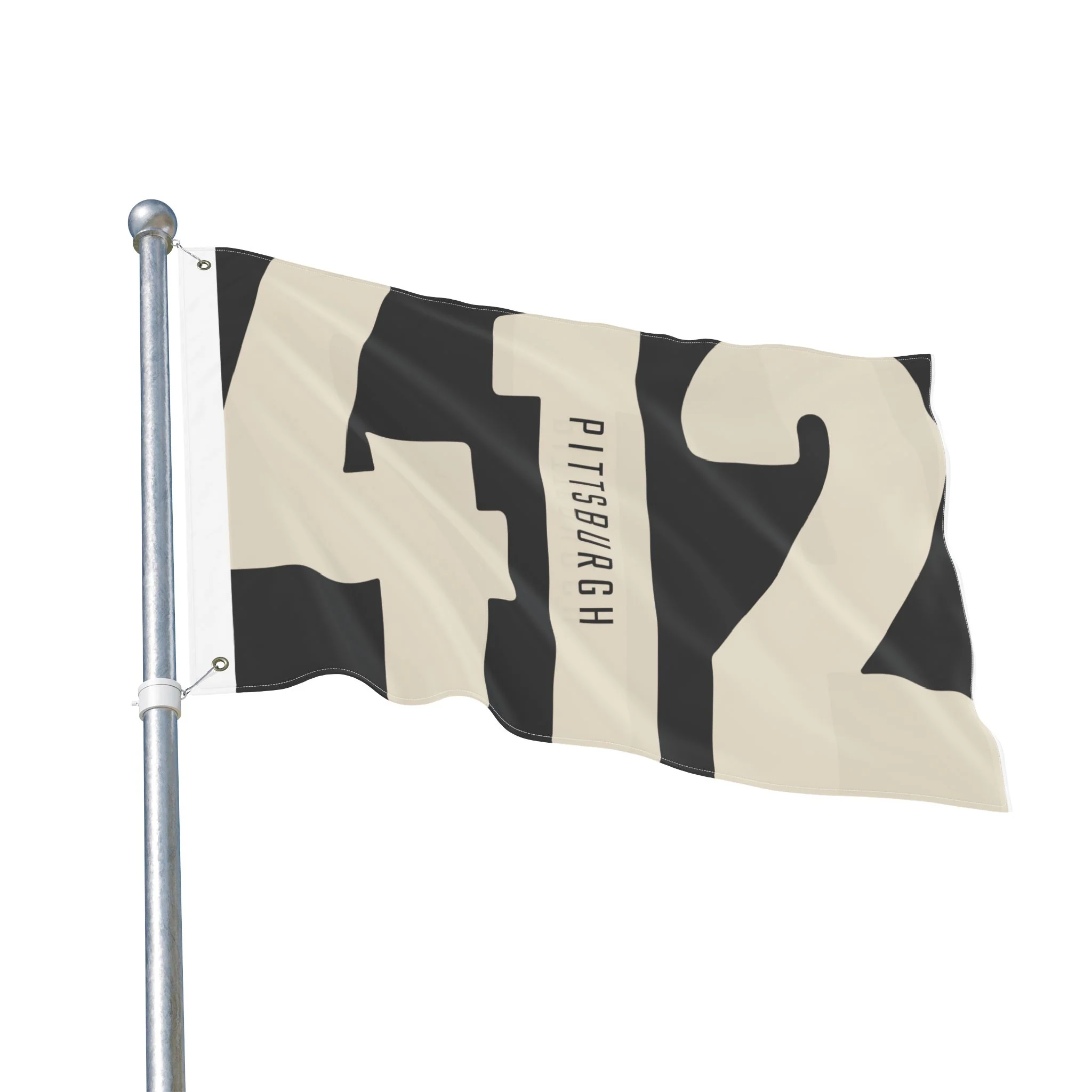 412 Vintage Pittsburgh - Double Sided Flag - Image 9
