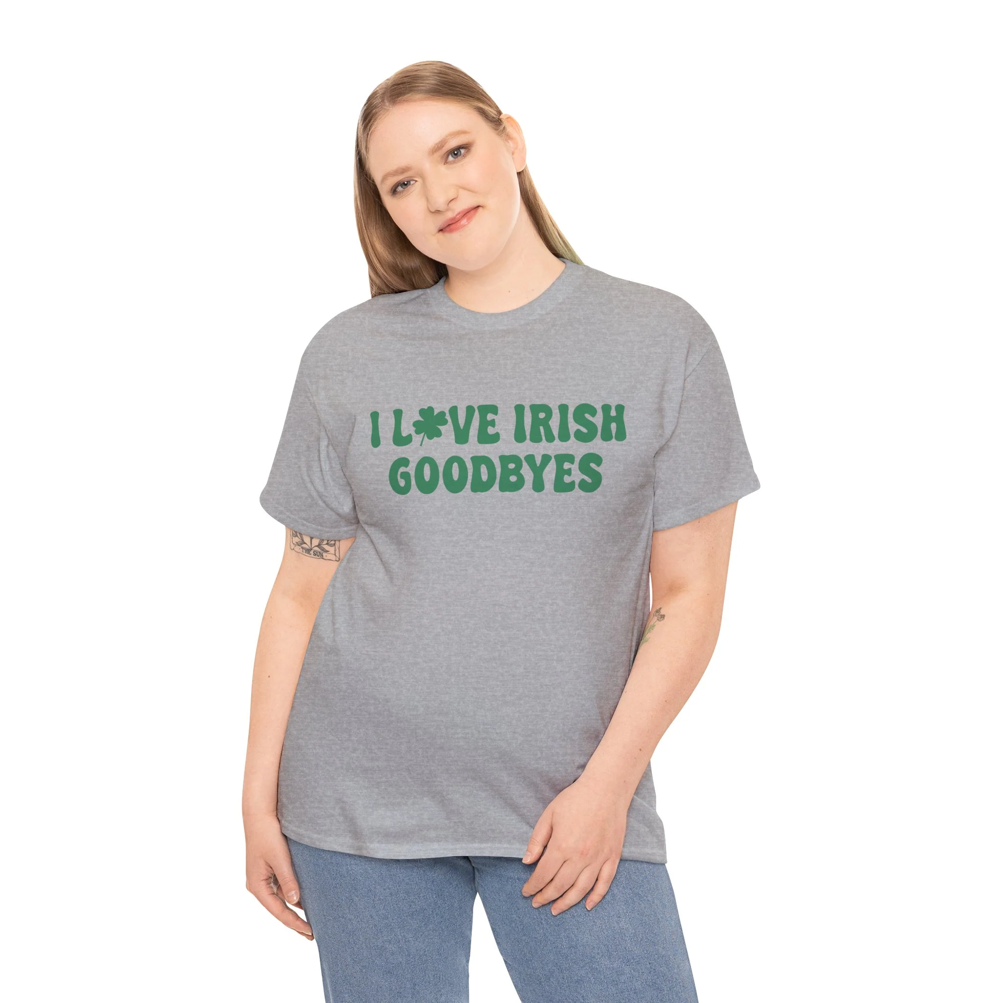 I Love Irish Goodbyes - Gildan Unisex Heavy Cotton Tee - Image 17