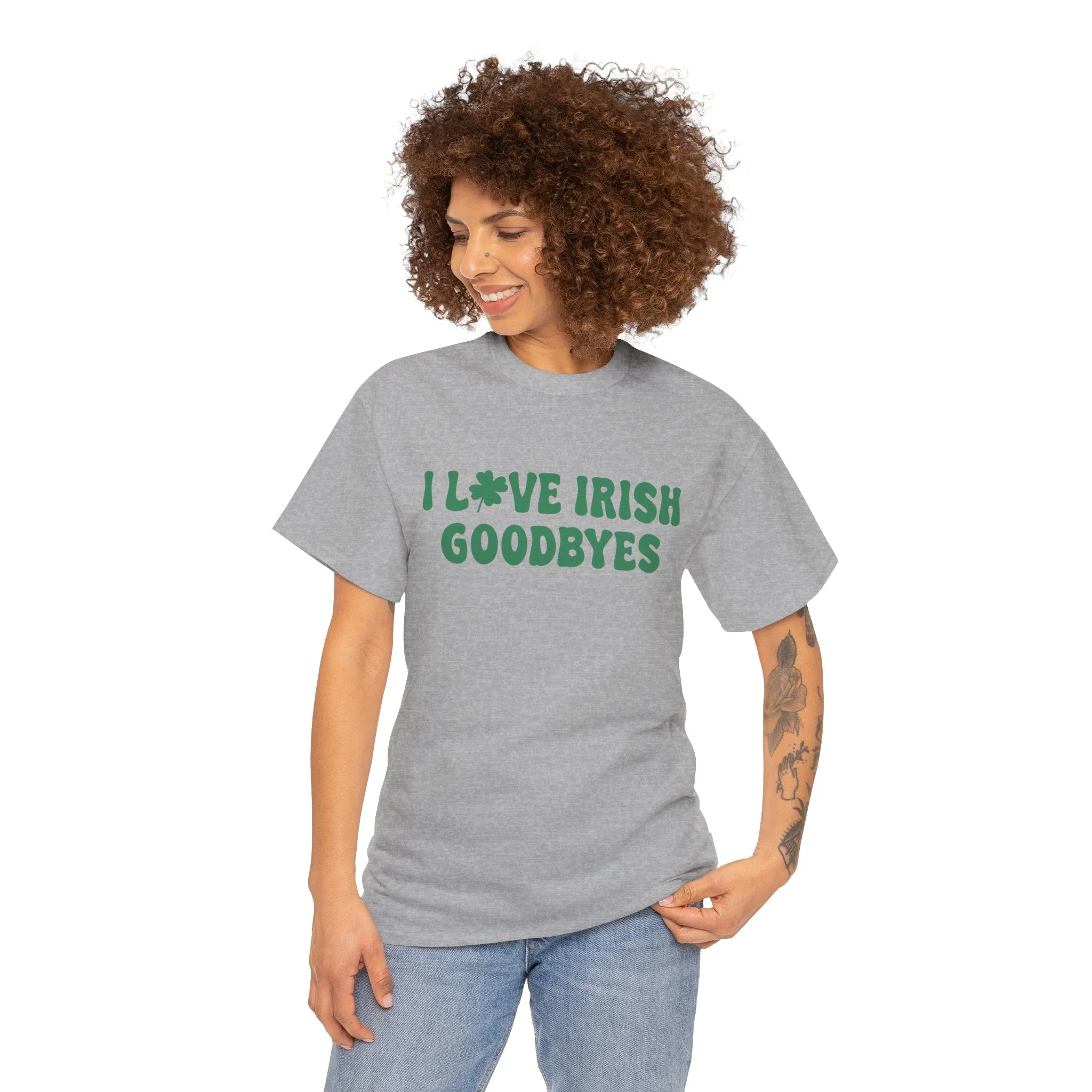 I Love Irish Goodbyes - Gildan Unisex Heavy Cotton Tee - Image 18
