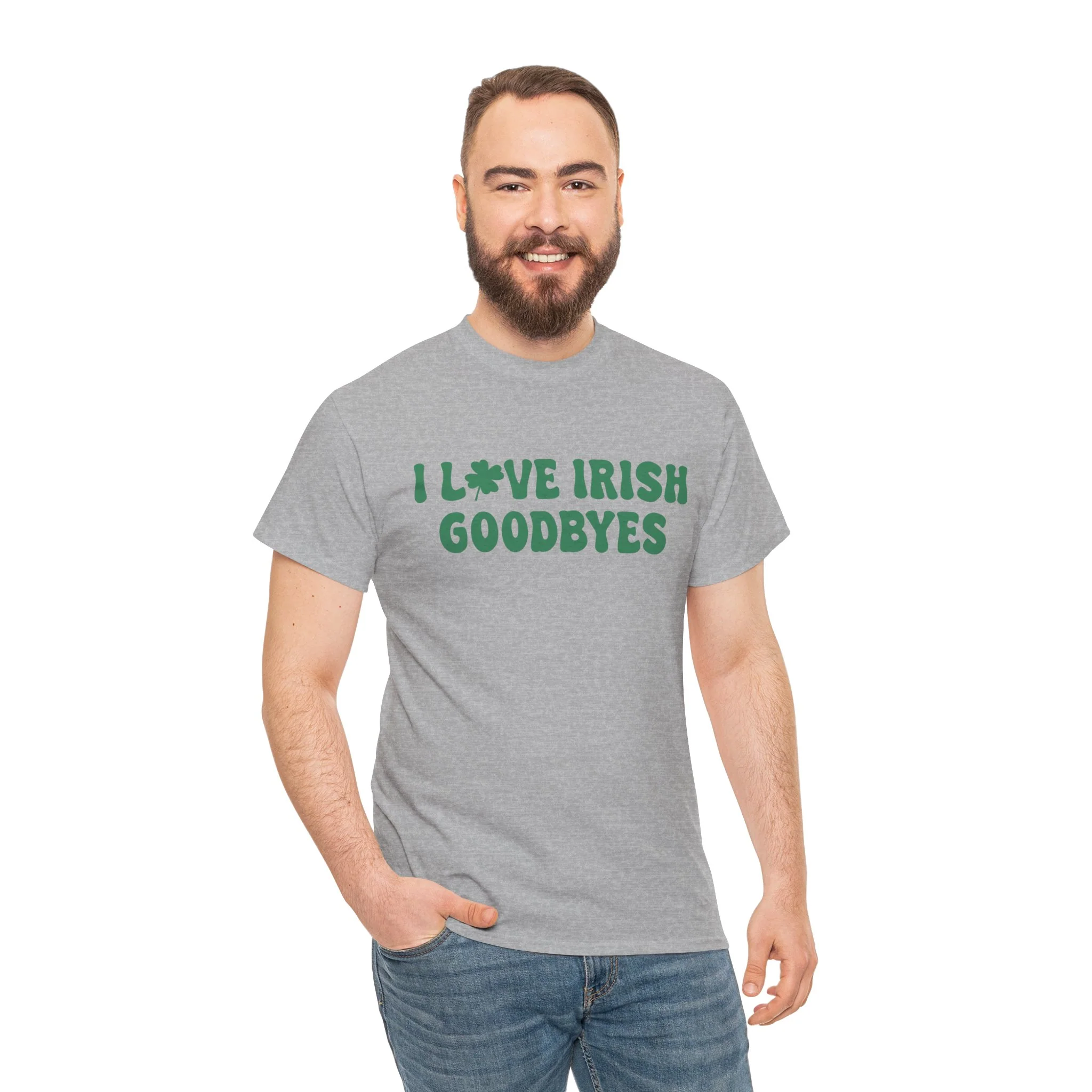 I Love Irish Goodbyes - Gildan Unisex Heavy Cotton Tee - Image 19
