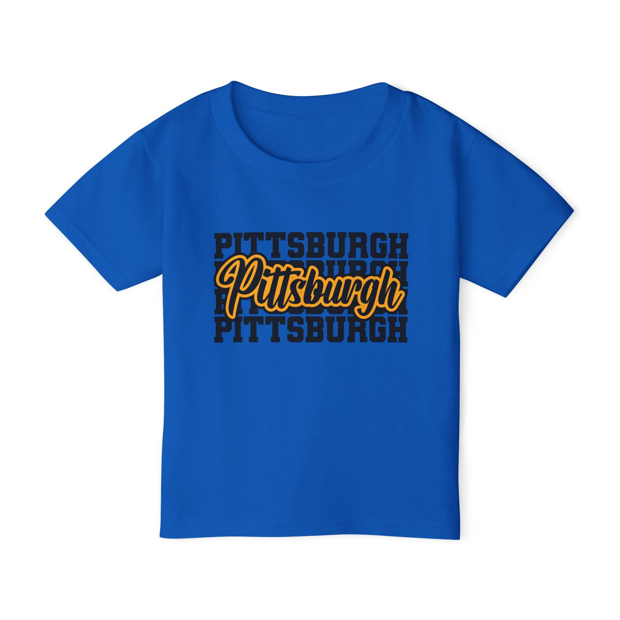 Pittsburgh Typography Script Toddler T-Shirt — Retro City Pride Tee - Image 4
